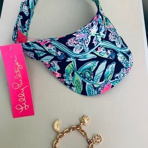 NWT Lilly Pulitzer sun visor and bracelet.